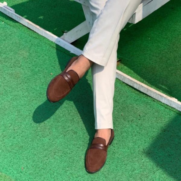 Men's Brown Suede Loafer - Image 2