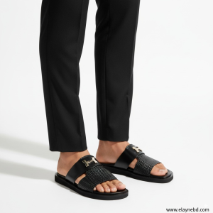 Premium Black Leather Sandals