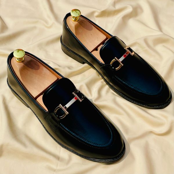Elite Black Horsebit Loafers - Image 3