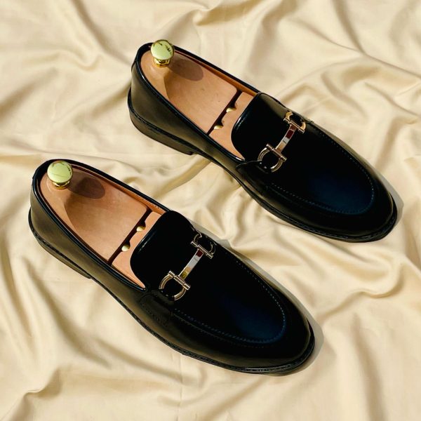 Elite Black Horsebit Loafers - Image 2