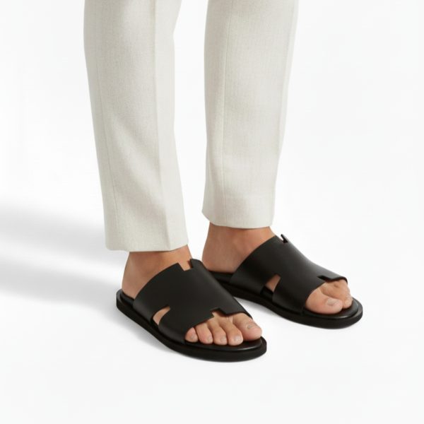 Premium Oran Sandals Classic H-Cut Leather Slides